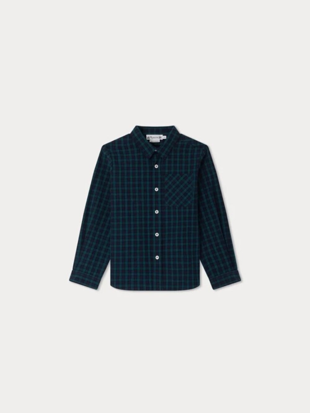 Bonpoint Tango dark green checkered shirt size 12 BNWT